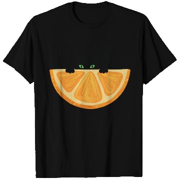 Discover Are You see Me? Black Cat Hiding Behind Orange. T Shirts