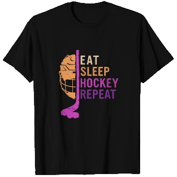 Discover Eat Sleep Hockey Repeat T Shirts