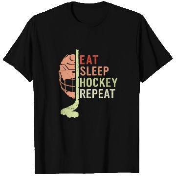 Discover Eat Sleep Hockey Repeat T Shirts