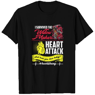 Discover I Survived The Widow Maker Heart Attack T Shirts