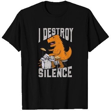 Discover I Destroy Silence Drummer Band Music Beat Drum T Shirts