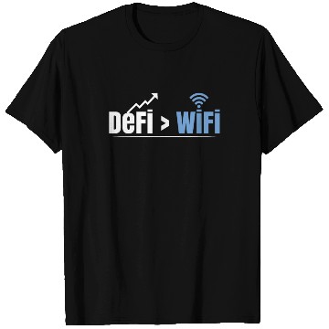 Discover DeFi Over WiFi Funny Crypto Bitcoin T Shirts