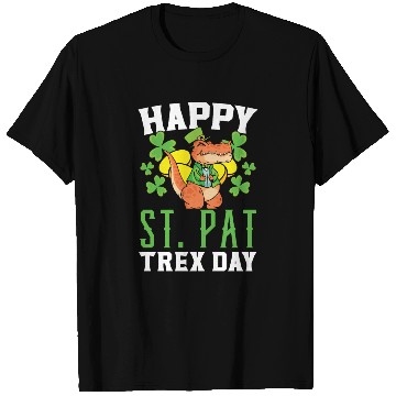 Discover Happy St. Pat Trex Day Saint Patrick Dinosaur T Shirts