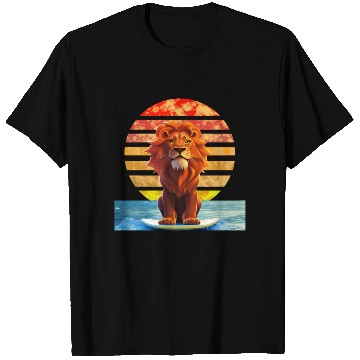 Discover Surfer lion T Shirts