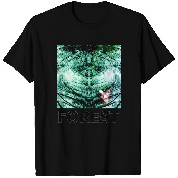 Discover Green forest mandala black T Shirts