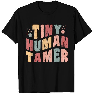 Discover tiny human tamer, Funny Retro Teacher T Shirts