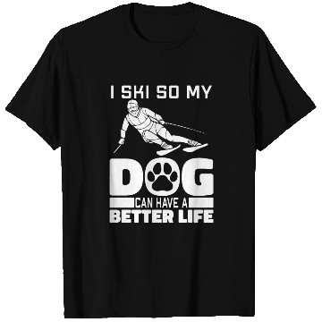 Discover Skiing Skier Dog T Shirts