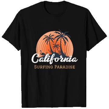Discover California surfing paradise T Shirts