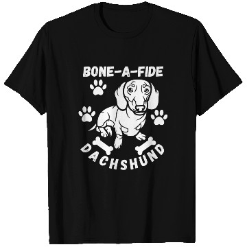 Discover Bone-A-Fide Dachshund With A Dog Bone T Shirts
