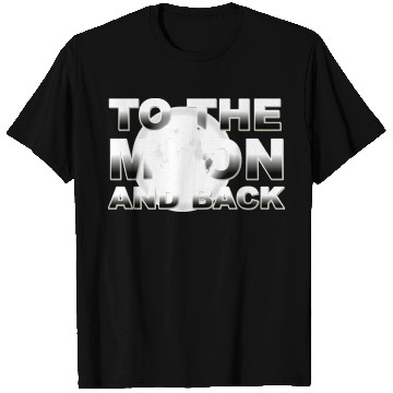 Discover TO THE MOON AND BACK SILVER T Shirts