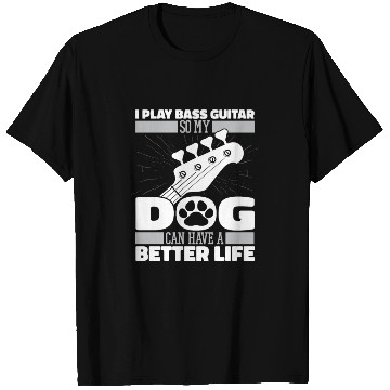 Discover Bass Guitar Bassist Dog T Shirts