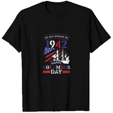 Discover Columbus Day 1942 American Italian Christopher T Shirts
