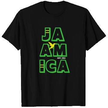 Discover Jamaica Established 1962 Doctor Bird Unisex T Shirts
