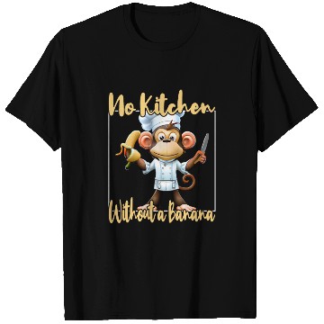 Discover Banana Vibes kitchen monkey T Shirts