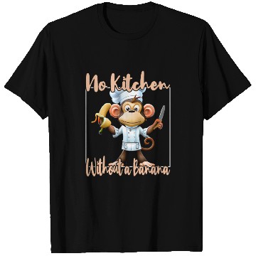 Discover Banana Vibes kitchen monkey T Shirts