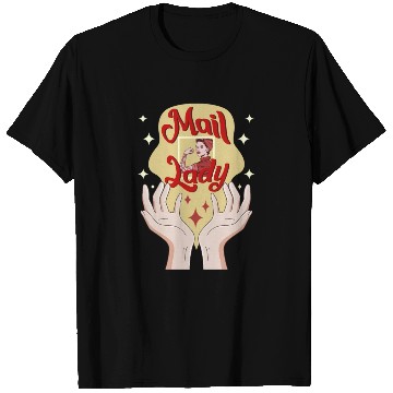 Discover Mailman T Shirts, Mail Lady Stamp T Shirts, Cute Mail