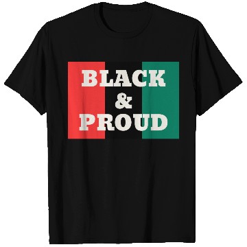 Discover Black and Proud on a Red, Black, and Green Colors T Shirts