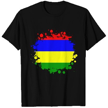 Discover Mauritius blob flag design T Shirts