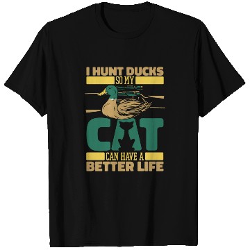 Discover Duck Hunting Cat T Shirts