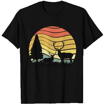Discover Sunset sunrise nature deer in the zoo T Shirts