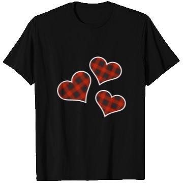 Discover Buffalo Plaid Hearts T Shirts