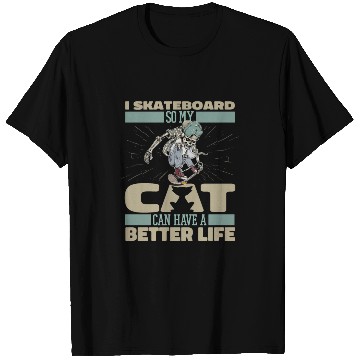 Discover Skateboard Skater Cat T Shirts