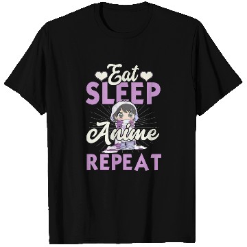 Discover Eat Sleep Anime Repeat Japanese Manga Lover Cospla T Shirts