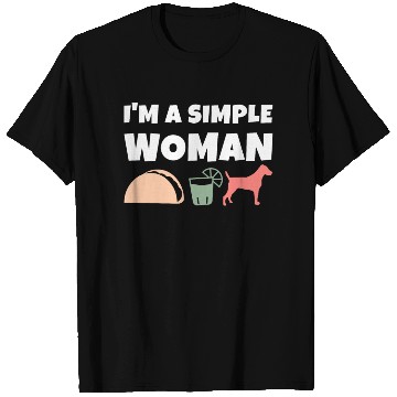Discover I'm A Simple Woman Tacos Tequila Jack Russell T Shirts