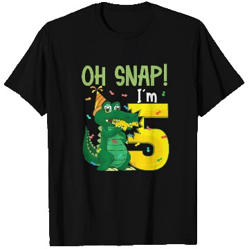 Discover Oh Snap I'm 5 Crocodile 5th birthday Alligator T Shirts