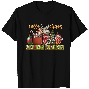Discover Coffe Chaos Candy Canes T Shirts