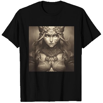 Discover Warrior princess wearing gothic plate dark fantasy T Shirts