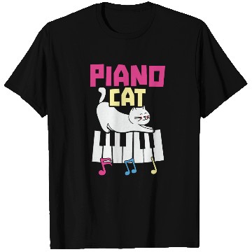 Discover Piano Cat Musician Musical Instrument Pianist T Shirts