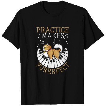 Discover Practice Makes Purrrfect Piano Cat Pianist Music T Shirts