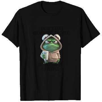Discover Funny frog Design for i don't like morning people T Shirts