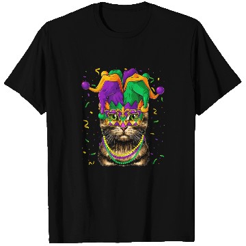 Discover Cat Animal Lover Cute Mardi Gras Carnival Jester C T Shirts
