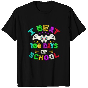 Discover I Beat 100 Days Of School Video Game Player Kid T Shirts