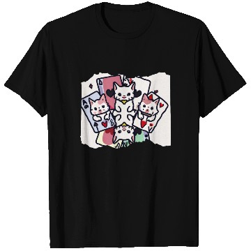 Discover Cats Playing Cards T Shirts