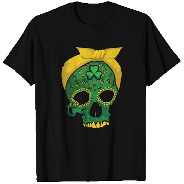 Discover Floral Sugar Bone Shamrock Saint Patrick Day T Shirts