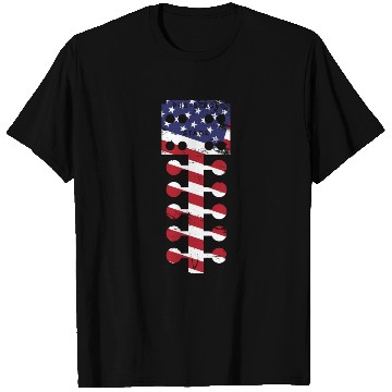 Discover Drag Racing Race Car American Flag T Shirts