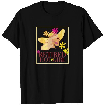 Discover Retired Hot Girl Retro 70s Girl Flower Aesthetic T Shirts