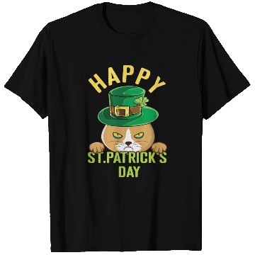 Discover Angry Mad Cat Happy Saint Patrick Day T Shirts