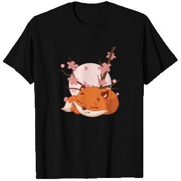 Discover Japanese Fox Cherry blossom Flower sakura kawaii T Shirts