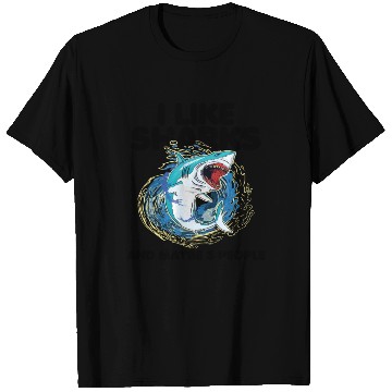Discover I Like Sharks And Maybe 3 People T Shirts