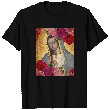 Discover Our Lady of Guadalupe Rose Mexican Catholic Juan D T Shirts