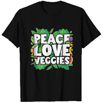 Discover Peace, Love, Veggies T Shirts