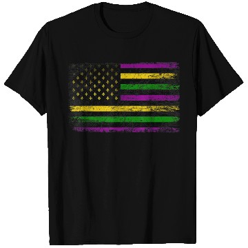 Discover Mardi Gras Flag Green Purple Gold T Shirts