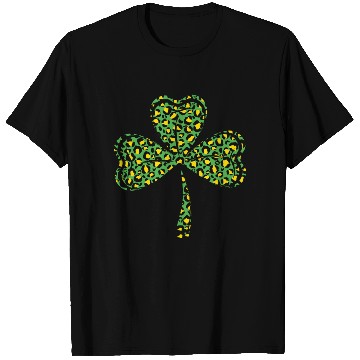 Discover Pattern Leopard Shamrock Luck Saint Patrick Day T Shirts