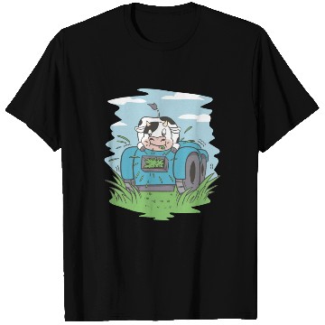 Discover Cow eating grass tractor Cow eating grass tractor T Shirts