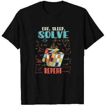 Discover Eat Sleep Solve Repeat Math Speed Cubing Genie T Shirts