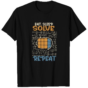 Discover Eat Sleep Solve Repeat Math Speed Cubing Genie T Shirts